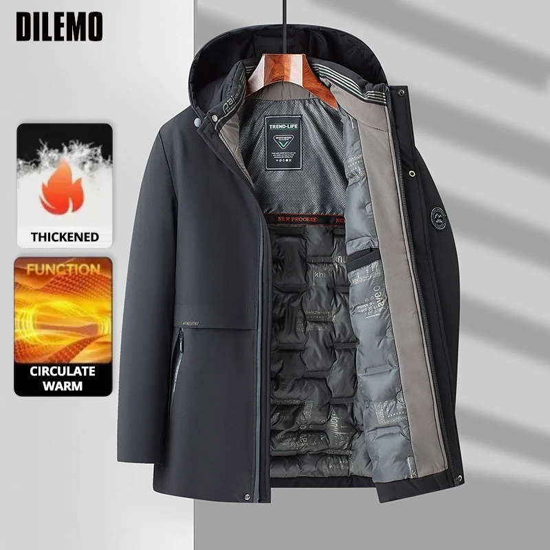 

Высший класс толстая модная повседневная дизайнерская верхняя одежда с капюшоном зимняя теплая парка пальто мужская новейшая куртка ветровка мужская одежда