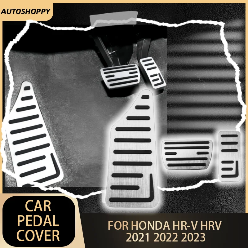 

Car Foot Pedals Accelerator Brake Pedal Cover Rest Pedals For Honda HR-V HRV 2021 2022 2023 No Drilling Non-Slip Mat Accessories