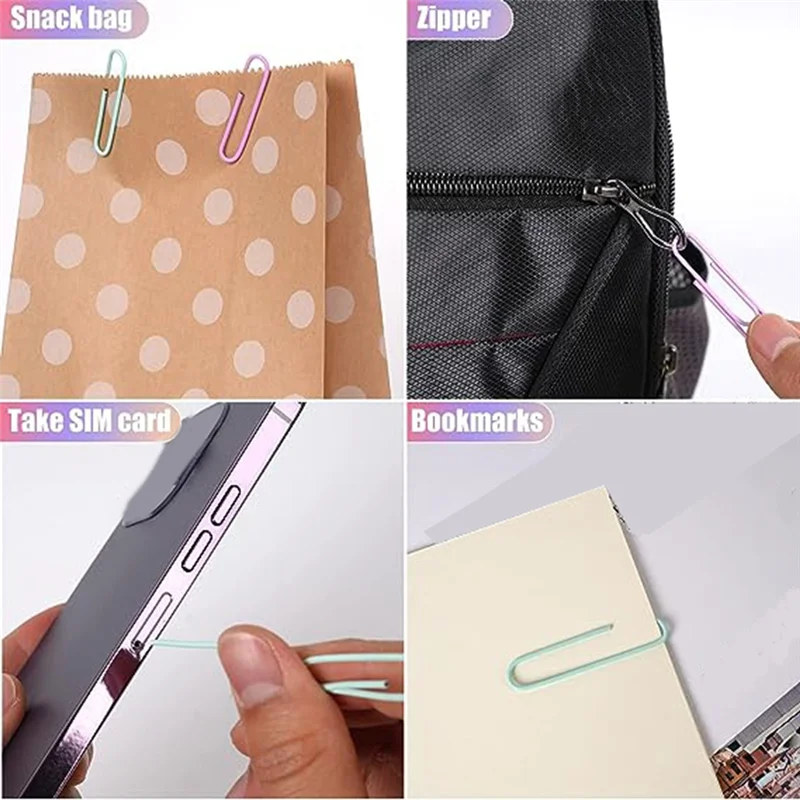 A42Z-Paper Clips Macaron Color Palindrome Classificação de dados com classificação de dados de clipe de papel