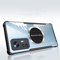 For Magsafe Magnetic Case For Xiaomi 12 Pro Cooling Back Clip Magsafing Cover For Mi 11 Ultra 11 Lite 10 Ultra Transparent Cover