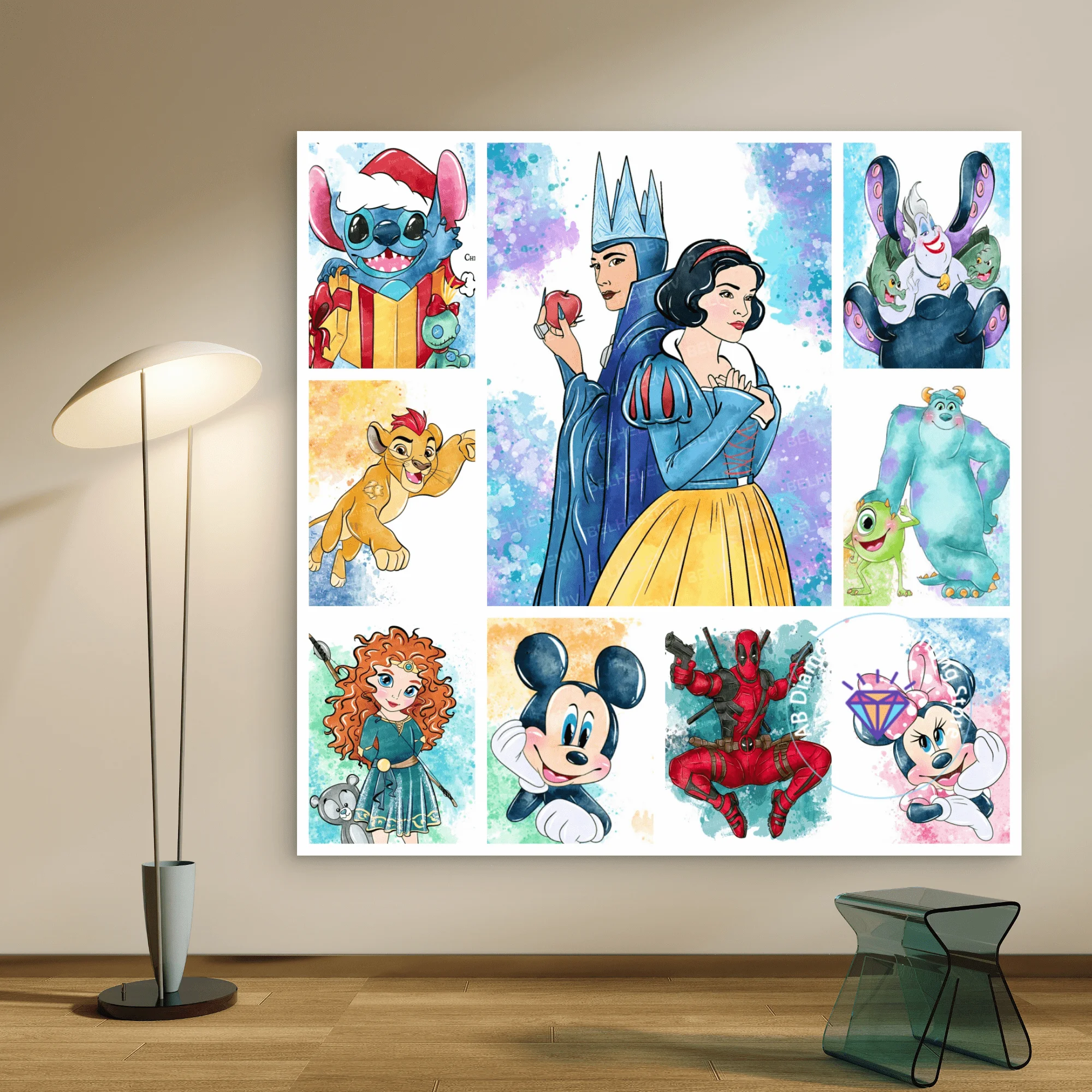 

Mickey Mouse Lion King Lilo&Stitch Deadpool AB Diamond Painting Kit 5D DIY Diamond Embroidery Handmade Art Gift Home Decoration