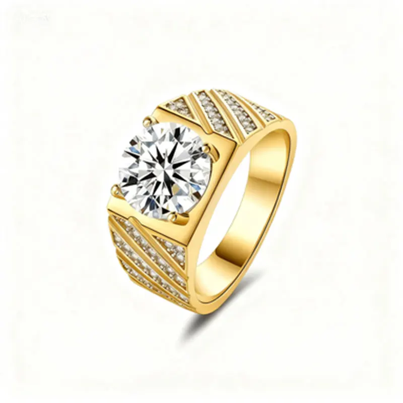 

Комплект колец из стерлингового серебра 925 пробы с муассанитом цвета D, 3 карата, подходит для европейской и американской моды, унисекс, идея