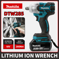 Makita DTW285 1/2-Inch Brushless Electric Wrench 280M.N High-Torque And High-Impact Vehicle Tire Repair Tool Electric Wrench