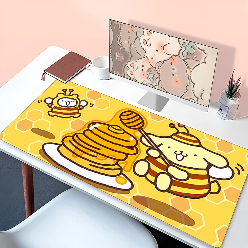 

90x40cm Kawaii Mouse Pad P-pompompurin Gamer Large Computer Notebook Pc Mousepad Carpet Gaming Accessories Keyboard Desk Mat