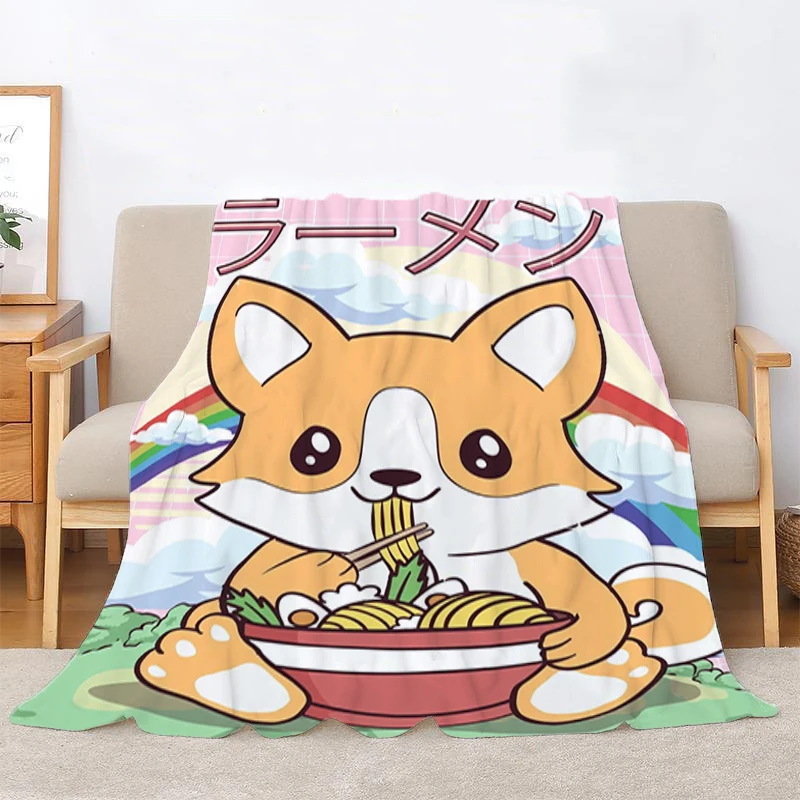 Decorative Blanket for Living Room Corgi Butt Fluffy Soft Blankets Sofa Summer Bedroom Decoration Bedspread on the Bed Throw Nap