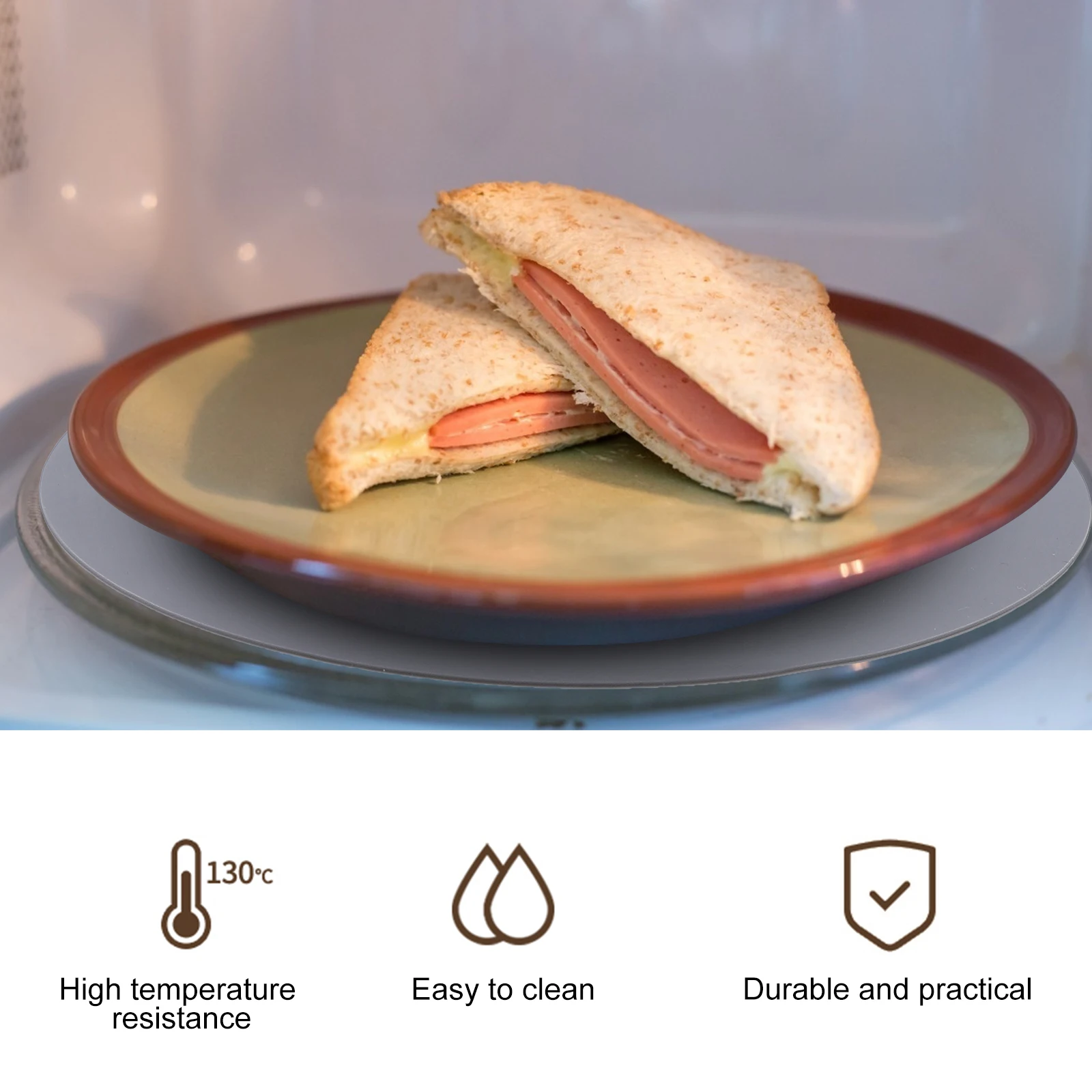 

2 Pcs Silicone Placemat along with Microwave Oven Baking Table Heat Insulation Pad