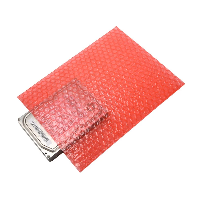 100Pcs/Pack Poly Bubble Mailer Waterproof Padded Envelopes Red Plastic Courier Bag Electronic Component Anti-static Bubble Bags