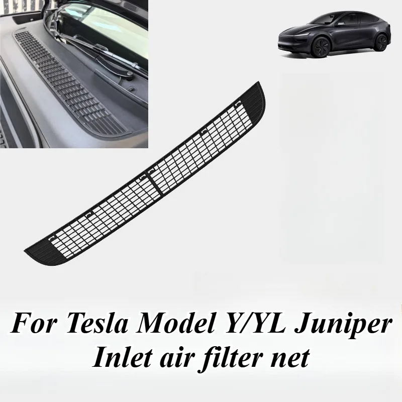For Tesla Model Y Juniper YL  Air Conditioning Intake Protective Cover Mesh Anti-Clogging Filter Shield Car Exterior Accessories