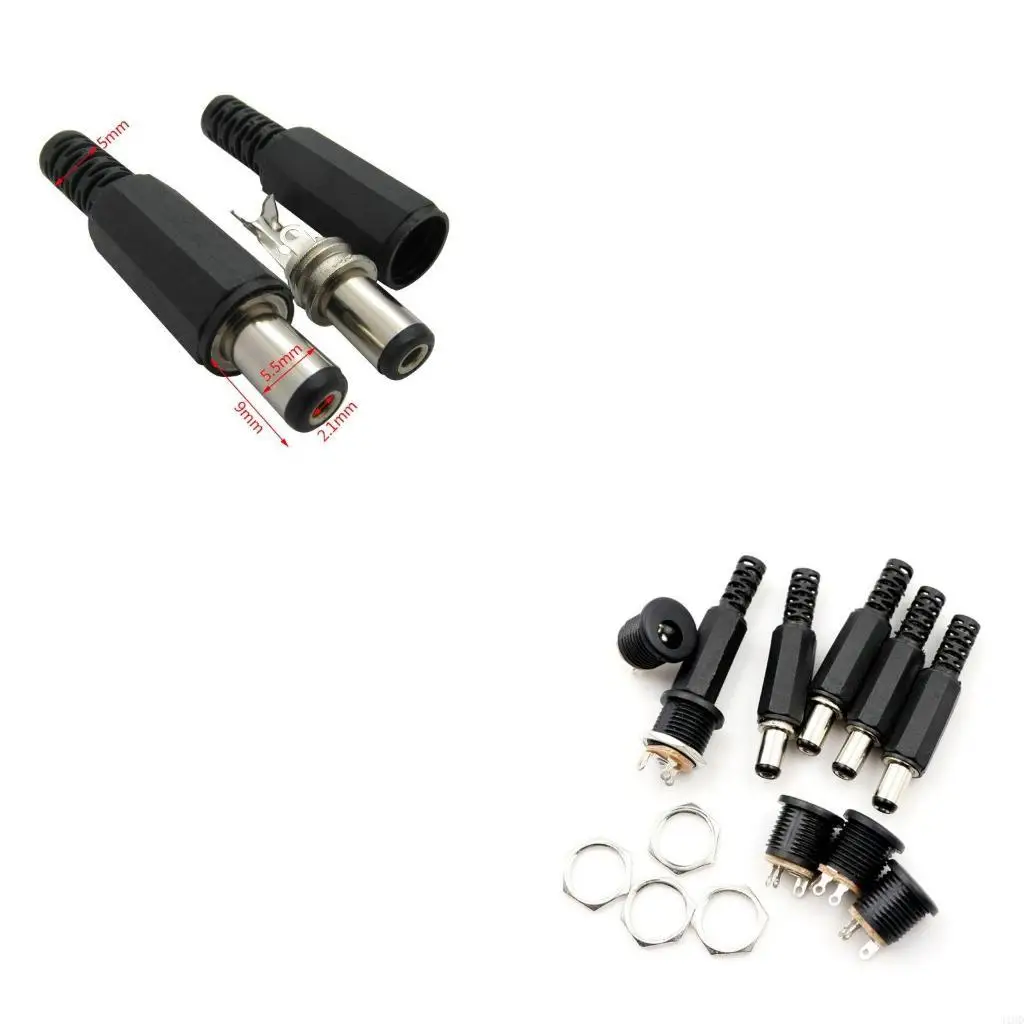 J1HD 12V 3Aプラスチックプラグ + DCパワーPL用のDCパワーコネクタ用の女性ソケットパネル