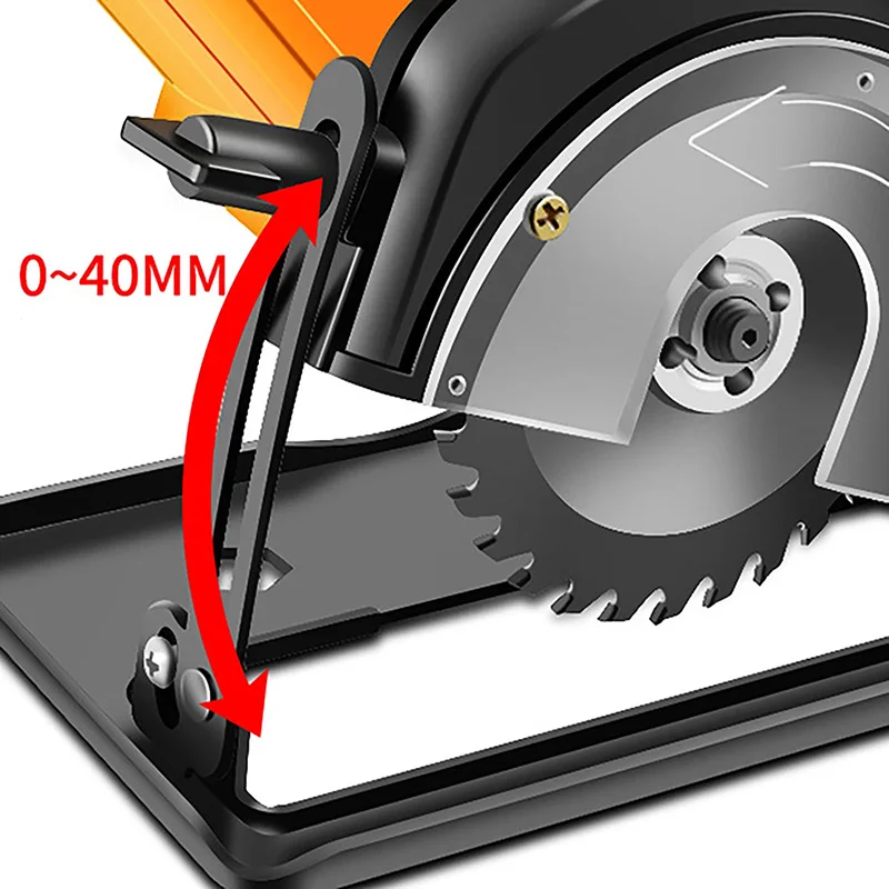 Herramienta para el hogar de 0 ~ 40mm de profundidad, accesorios para máquina de corte, Base de soporte de amoladora angular ajustable con regla