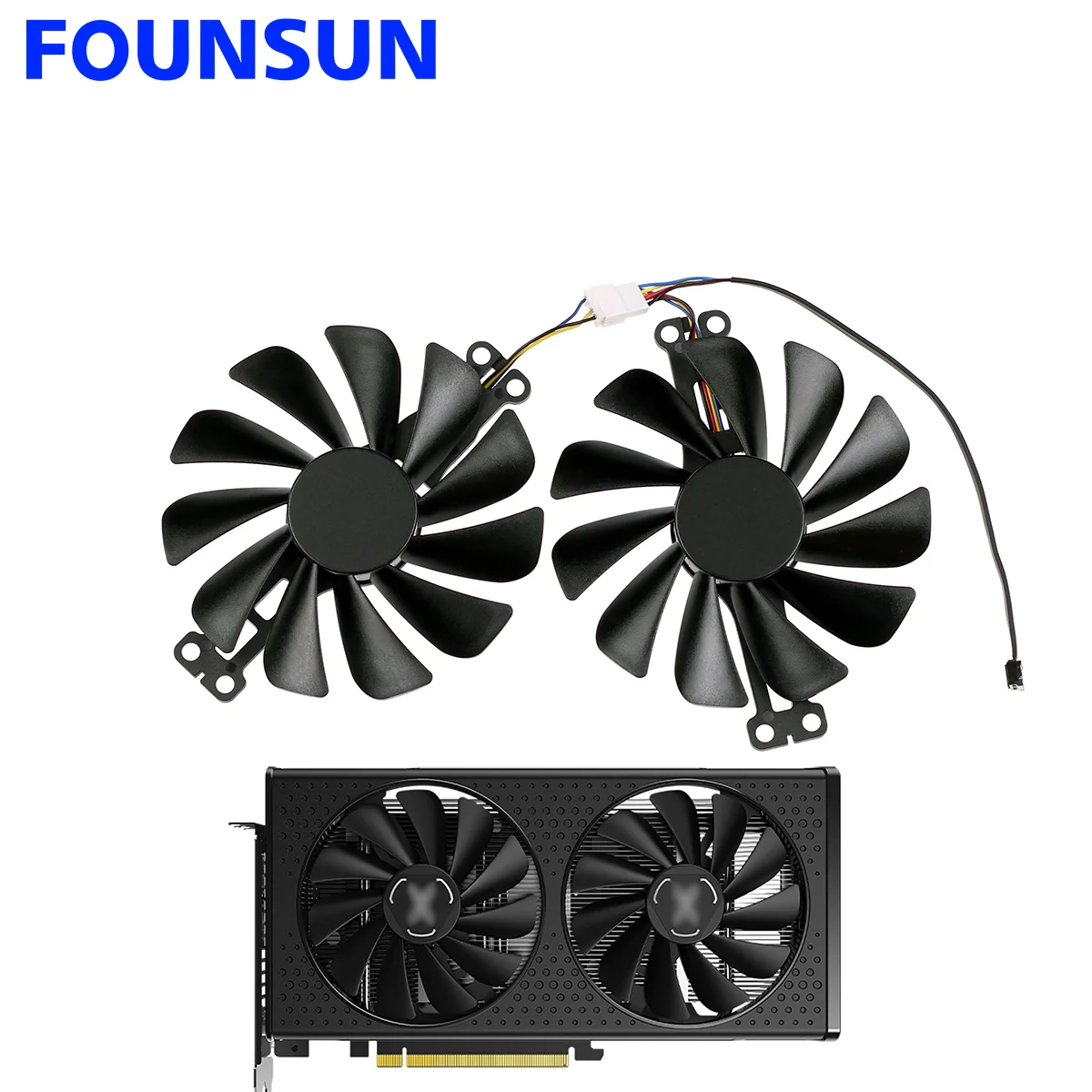 

95MM FY010010M12LPA FDC10U12S9-C RX6600 6600XT Graphics Card Fan For XFX Radeon RX 6600 XT Gaming Video Card Fan