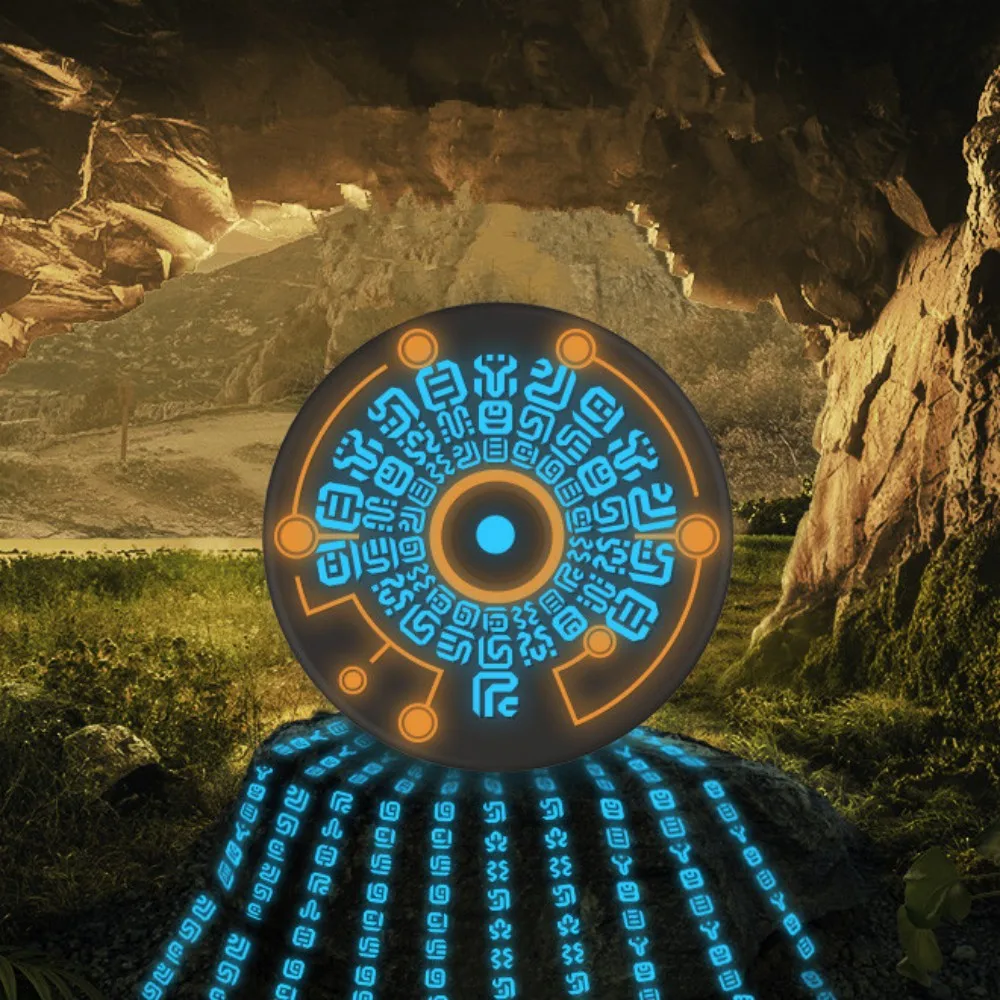 Sheikah runas Magic Array Pad con música y efectos de luz, elementos del templo, cargador inalámbrico de carga rápida de 15W para juegos Funs