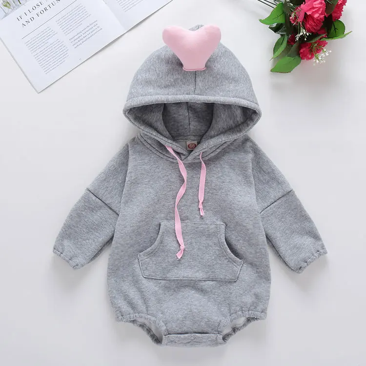

Baby Sweatshirt Romper 2025 New Boy Spring Fall Soft Long Sleeve Cotton Infant Bodysuit Girls Jumpsuits Hoodies Tops Outwear