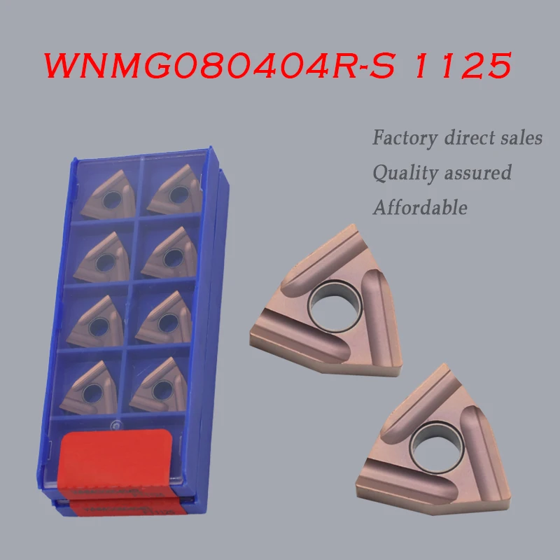 

10Pcs WNMG080404R-S FT1125 Carbide Insert External Turning Tool CNC Lathe Metal Blade for WNMG Cutting Tool