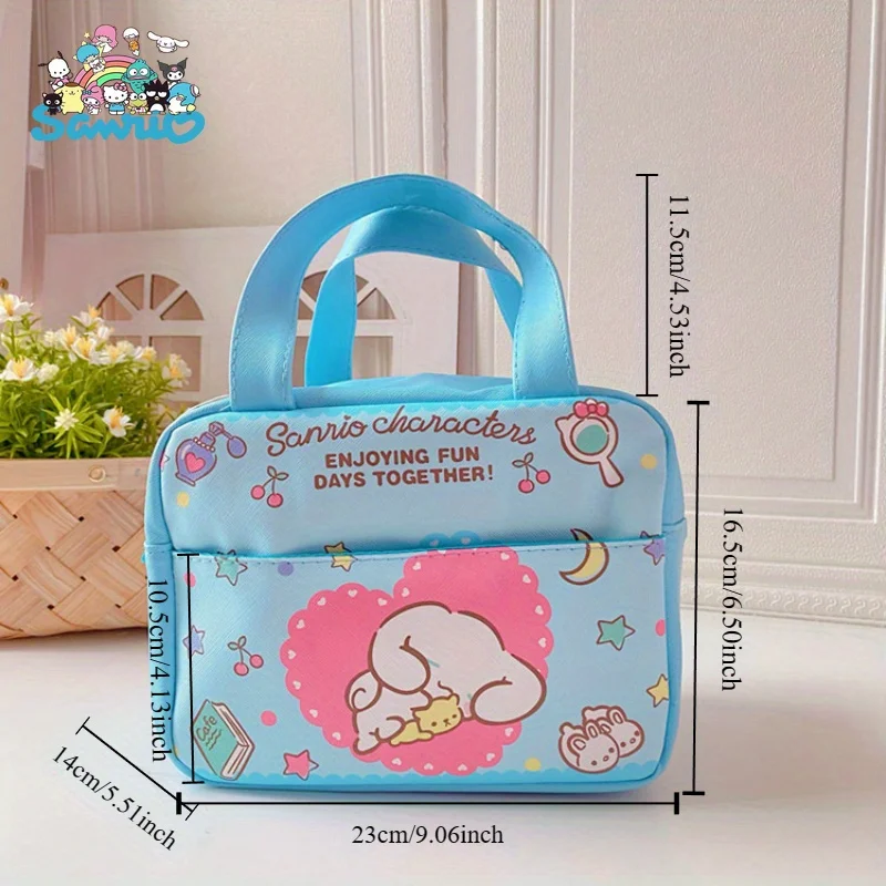 Hellokitty cartone animato giapponese Kuomi borsa per il pranzo isolata carina comoda borsa Bento portatile pieghevole