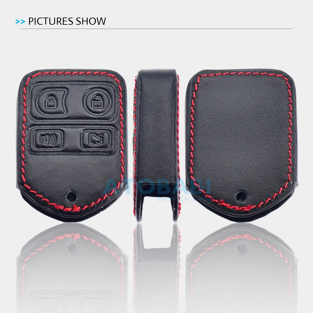 Leder Auto Schlüssel Abdeckung Tasche Für Ford Crown Victoria Focus Lincoln Aviator Navigator Mercury Mariner Mazda Pickup Fernbedienung Fobs Fällen – Detail 3