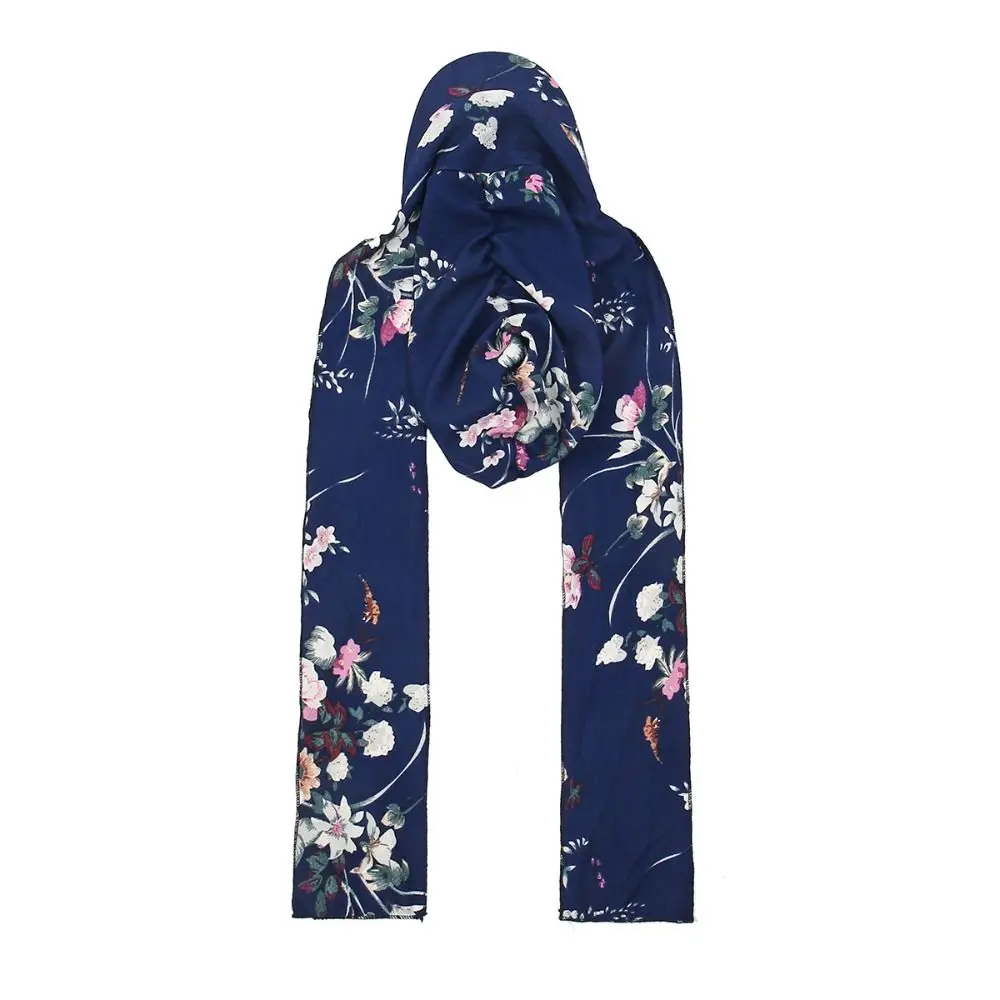 

Fashion Print Women Hijab Caps Wrap Hair with Brim Turban Bonnet Breathable Comfortable Ladies Headscarf Hat Hide Hair