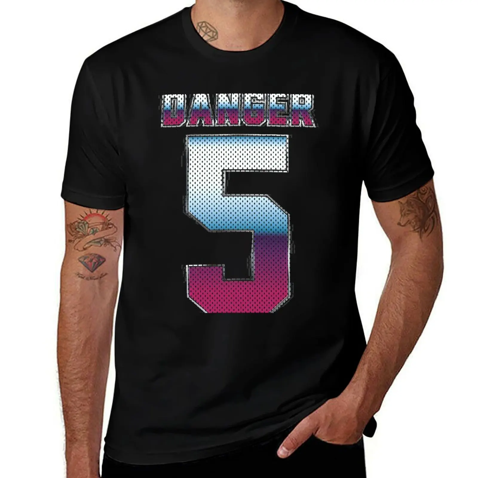 

(5) Danger T-Shirt fashion shirts Short sleeve tee t shirts for men