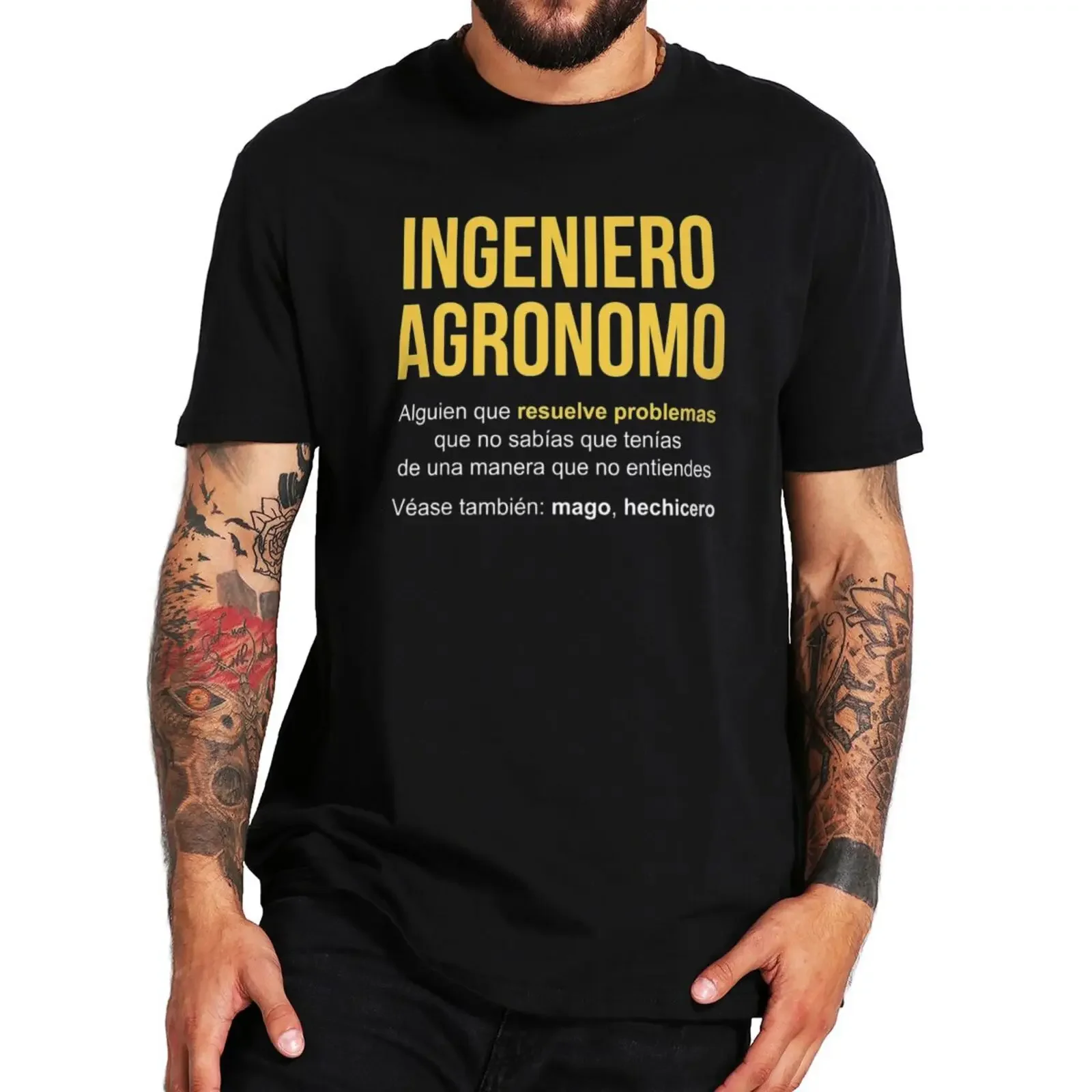 Ingeniero Agronomo T Shirt Spanish Texts Agricultural Engineer Gift Short Sleeve 100% Cotton Unisex Summer T-shirts EU Size