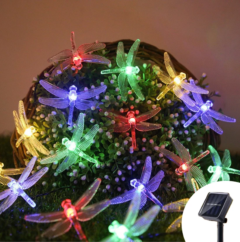 

20/50LEDs Dragonfly String Lights Decorative Twinkle Fairy Lighting Strand Battery Powered for Bedroom Wedding Christmas Decor