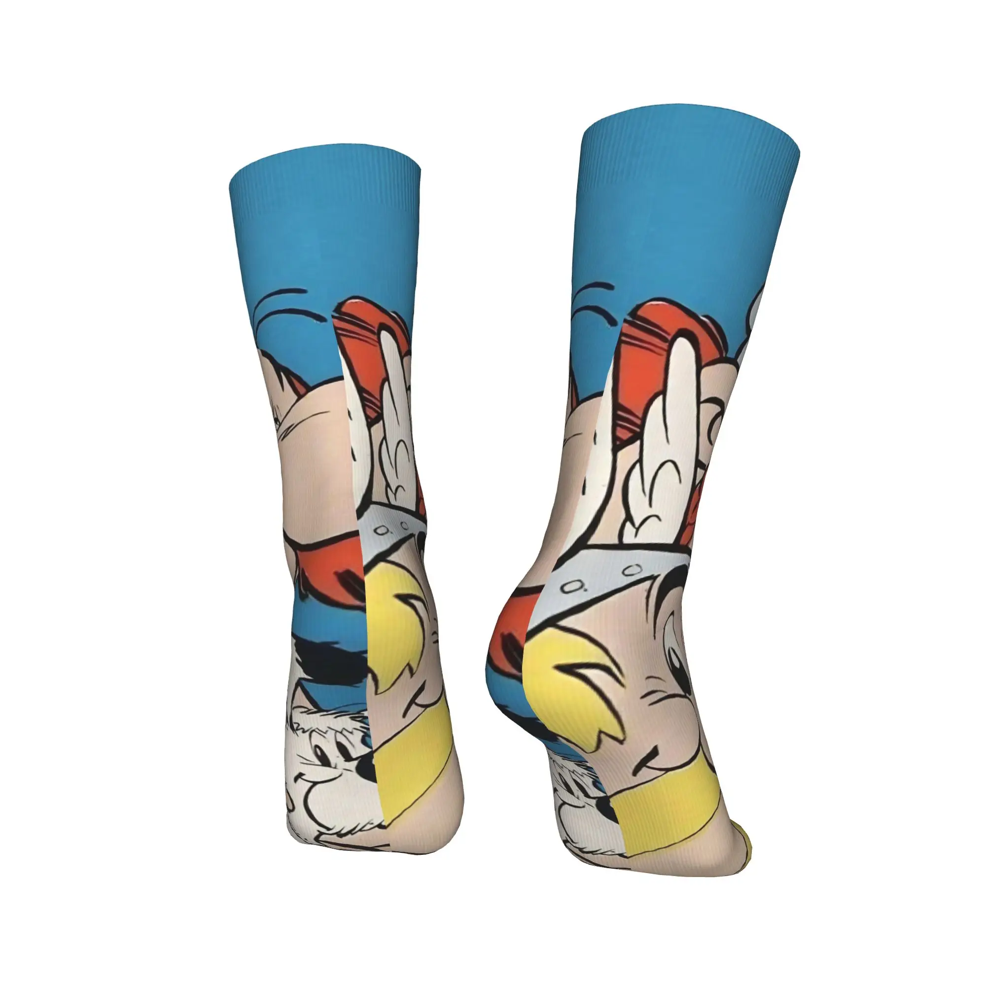 جوارب أستريكس وأوبليكس جوارب ربيعية عصرية للنساء والرجال جوارب ناعمة جرافيك خارجية مضادة للانزلاق #4