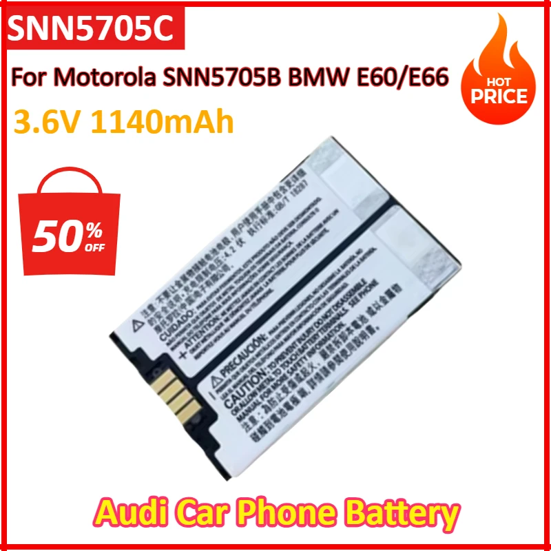 36V 1140mAh for Motorola SNN5705B BMW E60/E66 Audi Car Phone Battery SNN5705C Digital Batteries