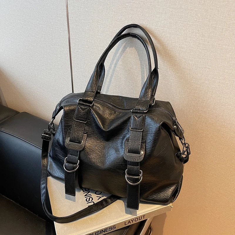 

Винтажные женские сумки на плечо, новые простые женские сумки-тоут высокого качества из искусственной кожи, женская сумка подмышками, большие сумки-кошельки