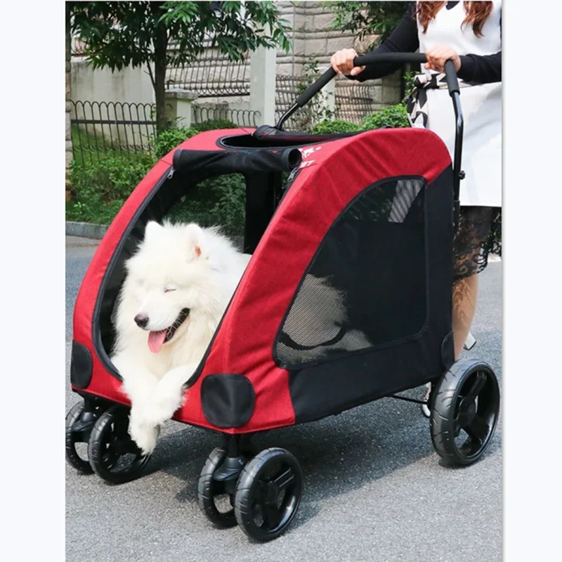 Pet cart Large dogs and dogs go out to pull the cart Lightweight foldable Senior cats and dogs