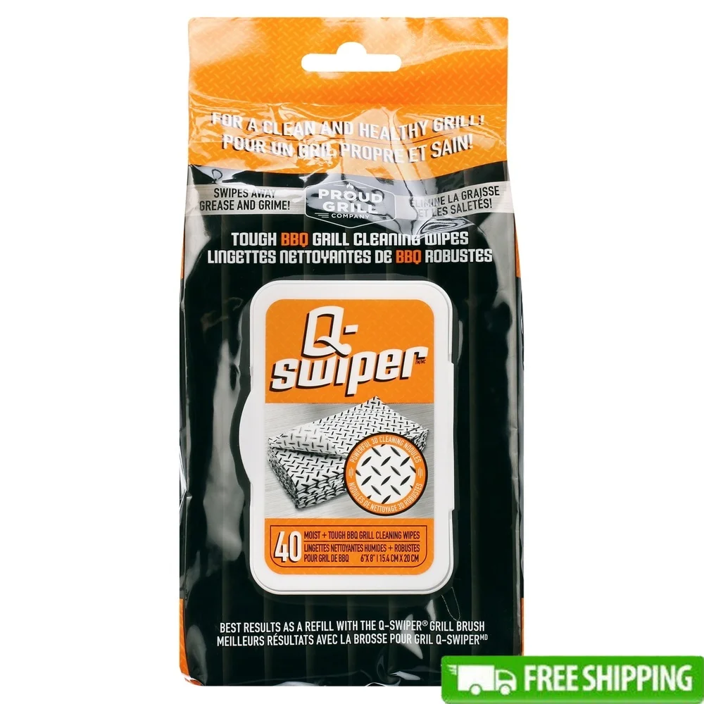 

40-каратное чистящее средство для гриля для барбекю Q-Swiper, безопасное естественное средство для удаления жира, прочное, влажное, безопасное для пищевых продуктов, идеальные грили для кемпинга, задней двери