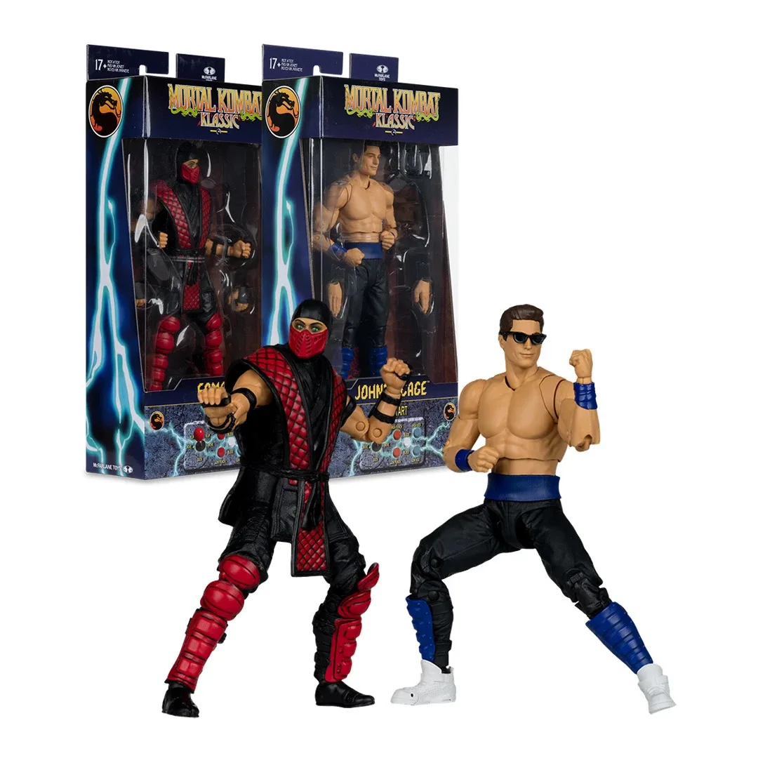 Mcfarlane Toys Mortal Kombat Ermac/Johnny Cage Klassics Wv4 Figura de Acción de 18 cm, Modelo de Muñeco, Kit de Garaje