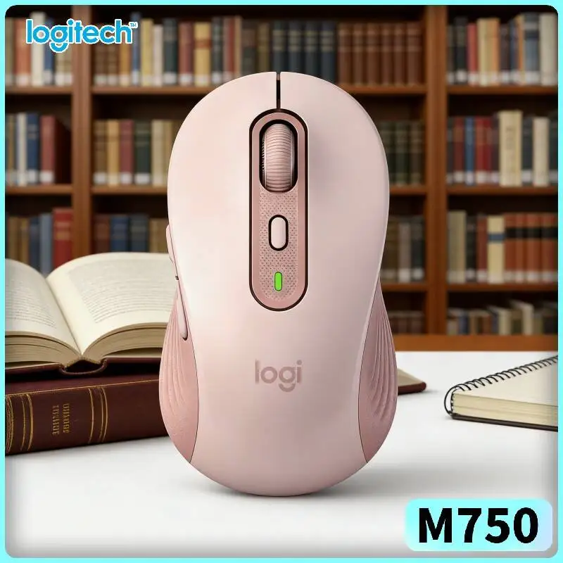 Logitech M750 Signature Office Mouse - 4000 DPI Soft Thumb Rest Recycled Plastic 10m Range 24-Month Battery Travel Friendly