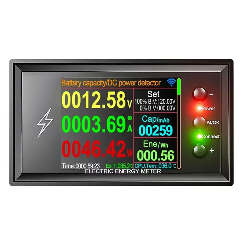 持久力-dt20w-0-420v-tuya-wifi-スマートリチウム電池容量検出テスター-dc電流電圧クーロンパワーメーター-30a