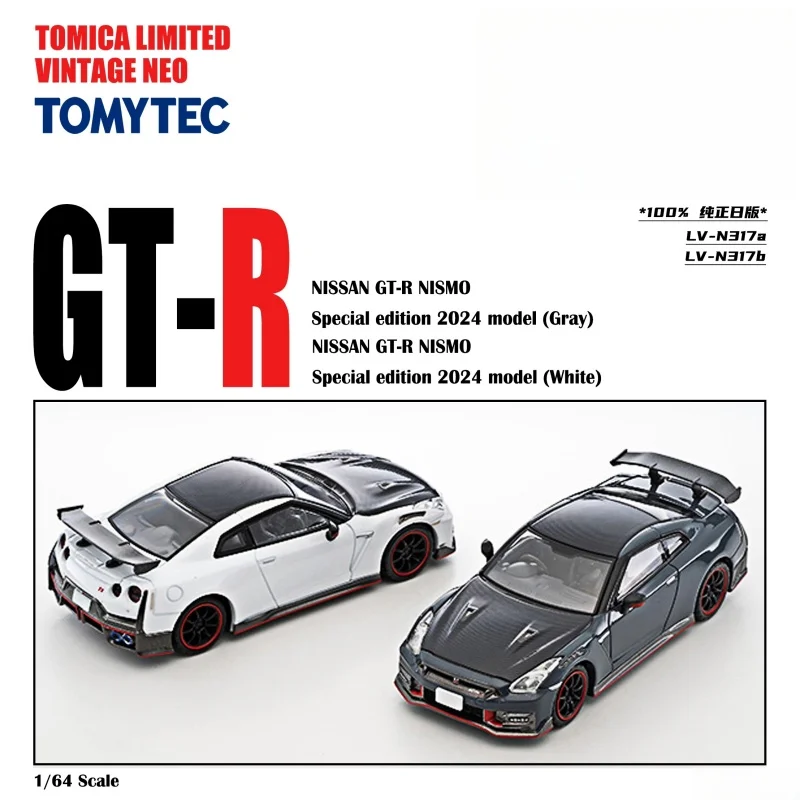 TLV 1:64 N317a/N317b Nissan GT-R NISMO, alloy die-cast static car fashion play model, adult collection decoration holiday gift.