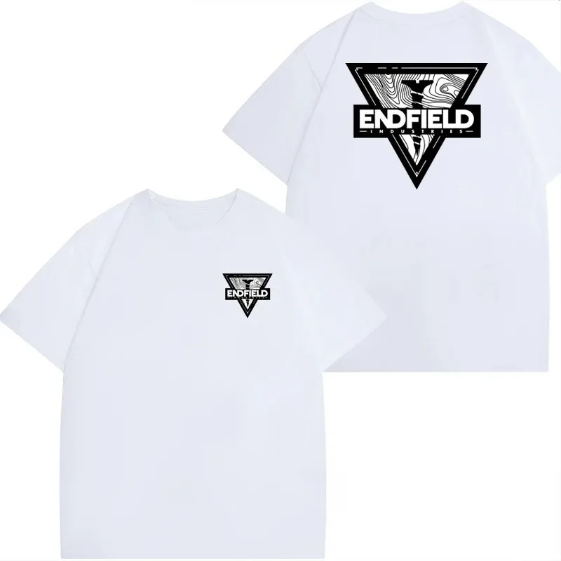 New Game Arknights Endfield Industrial Print Cotton T-Shirt Anime Unisex  Man Woman Summer Casual Short-Sleeve Top