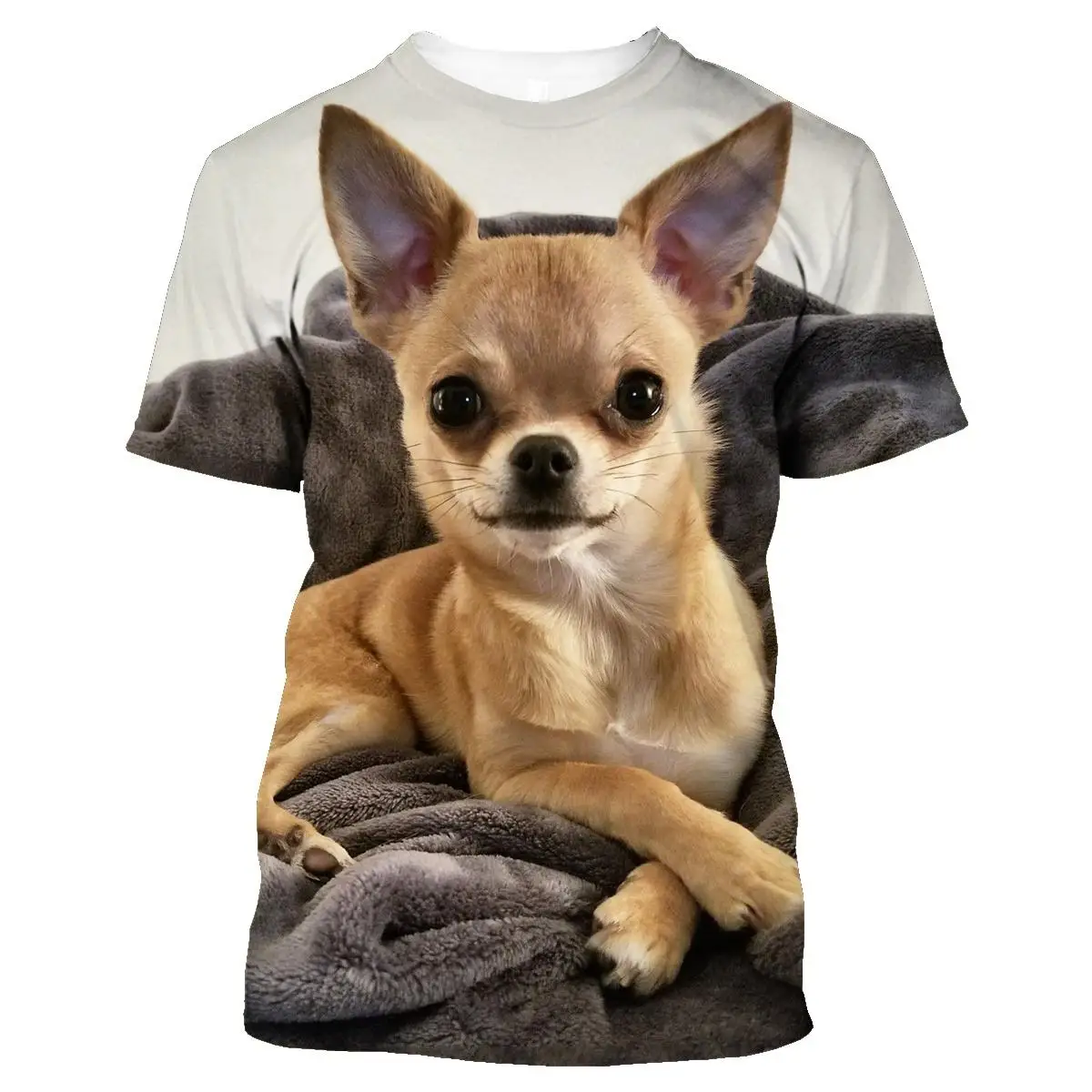 New Summer Cute Animal Dog Chihuahua 3d Printed T-shirt Men\'s And Women\'s Children\'s Street Casual Breathable Light Top