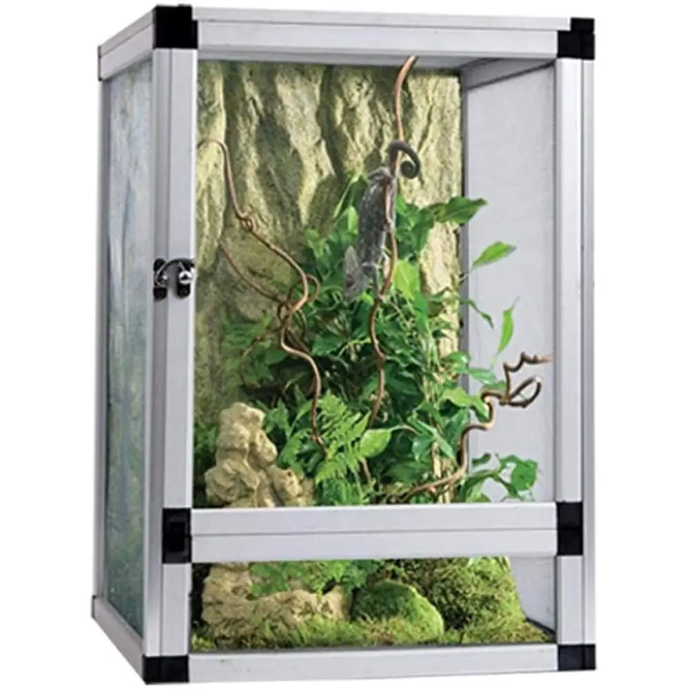 

Acrylic Cage Insect Breeding Box Reptile Breeding Vivarium Terrarium for Spide, Lizard, Centipede, Horned Frog, Beetle (Silver 2