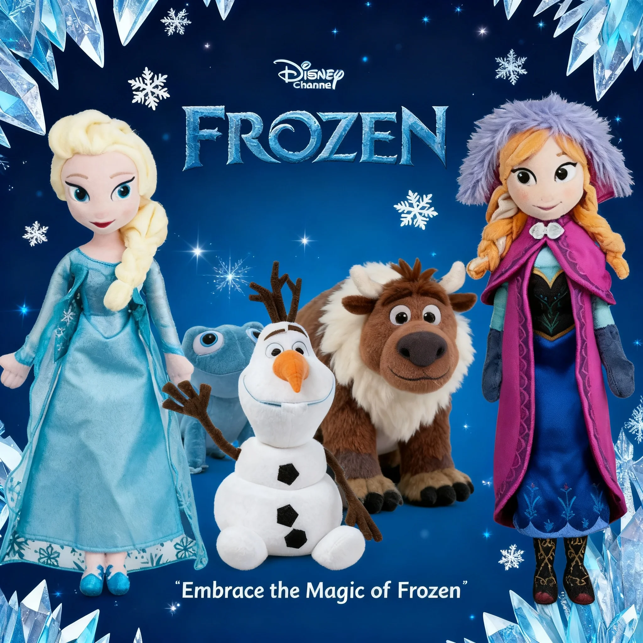 

Плюшевая кукла-игрушка Disney Frozen с Эльзой и Анной для девочек, подарки на Рождество и день рождения, Олаф, снеговик, Свен, Бруни, Флареон