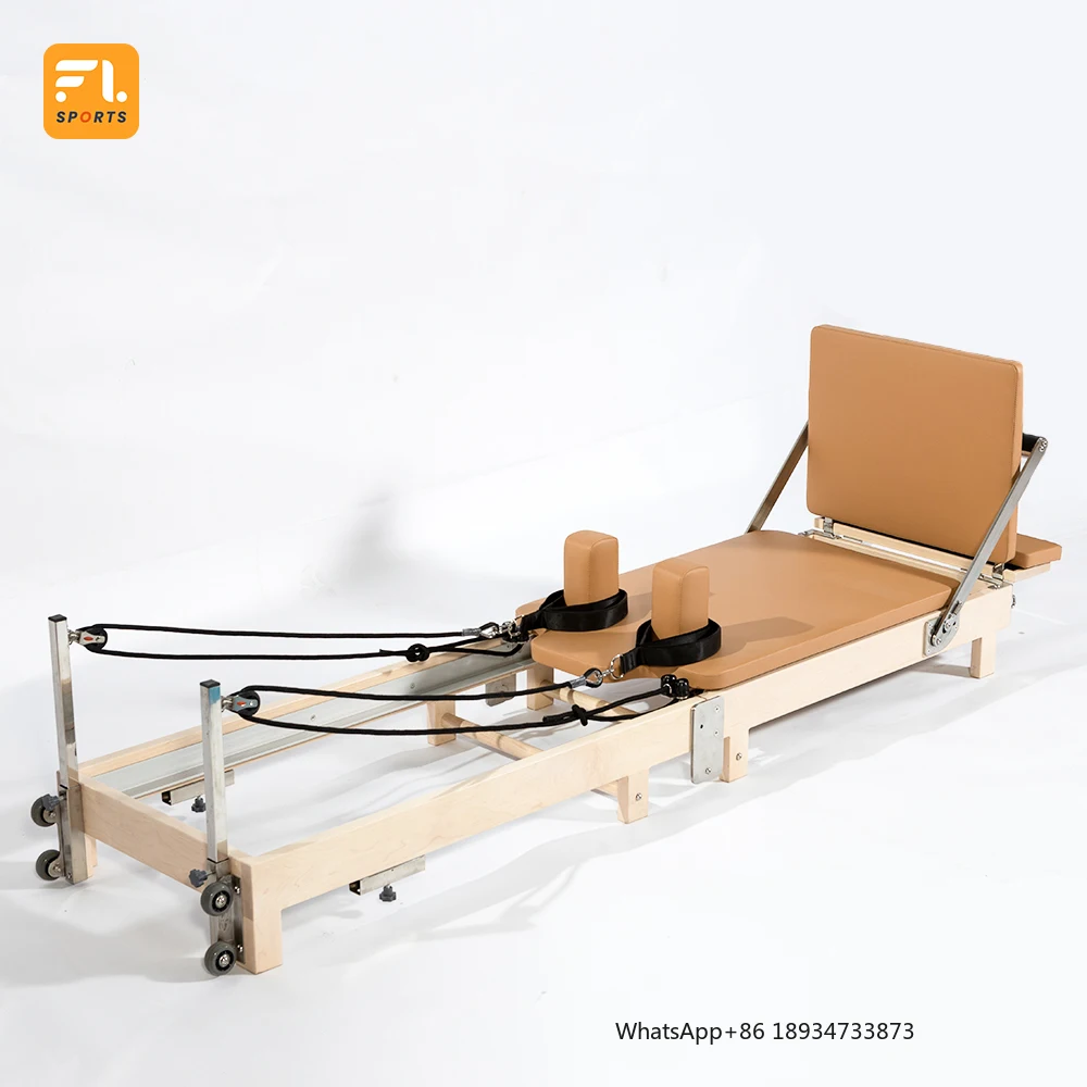 High Quality Home Foldable Reformer Pilates Machine Wood Pilates Reformer Foldable