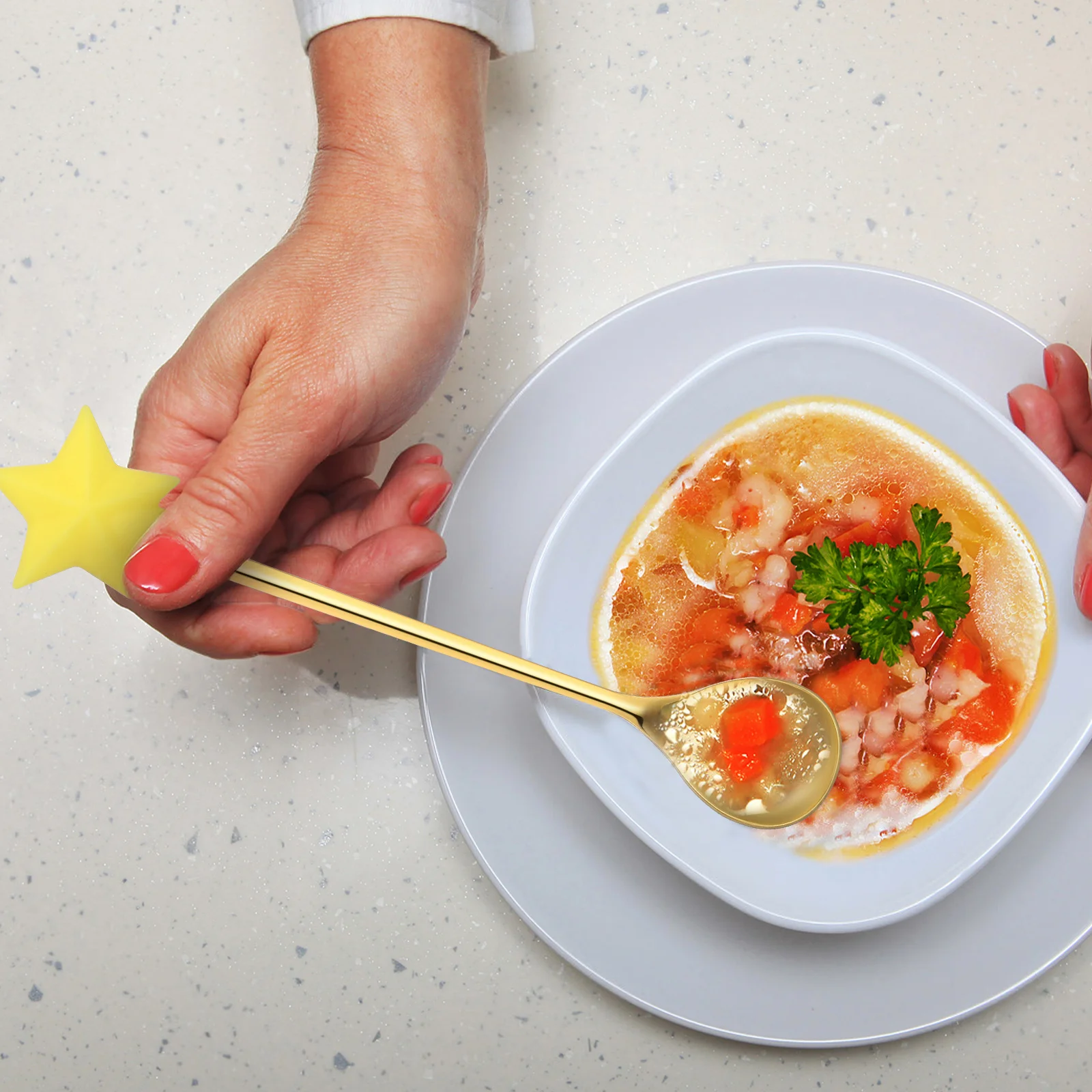 

6Pcs Christmas Spoon Set Stainless Steel Cute Holiday Tea Spoons Coffee Dessert Ice Accessories Chistmas Spoon Gold