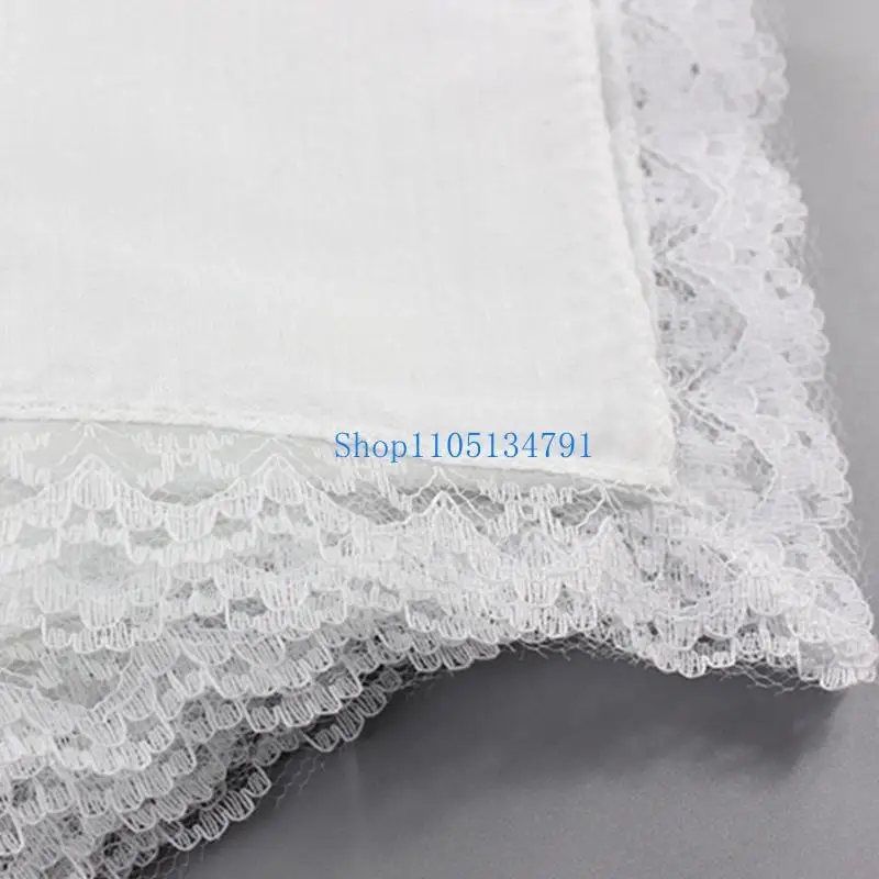 Khăn tay màu trắng 98km cho phụ nữ thêu cà vạt-nhuộm người đàn ông túi khăn tay