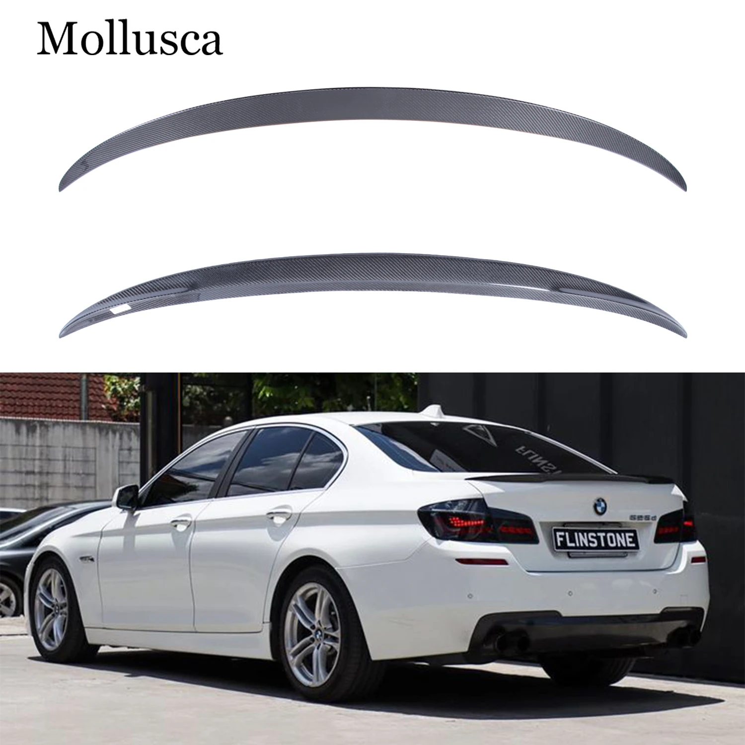 

For BMW 5 Series F10 F18 /F10 M5 Sedan P Style Carbon fiber Rear Spoiler Trunk wing 2009-2016