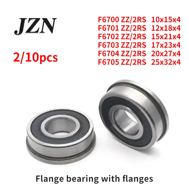 Deep Groove Ball Bearings with Flanged Flange F6700 F6701 F6702 F6703 F6704 F6705 ZZ 2RS