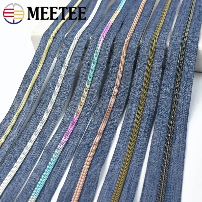 5# Plastic Zippers Tape By The Meter Garment Coil Zips Nylon Zipper for Sewing Clothes Zip Reapirt Kit DIY Backpack Accessories