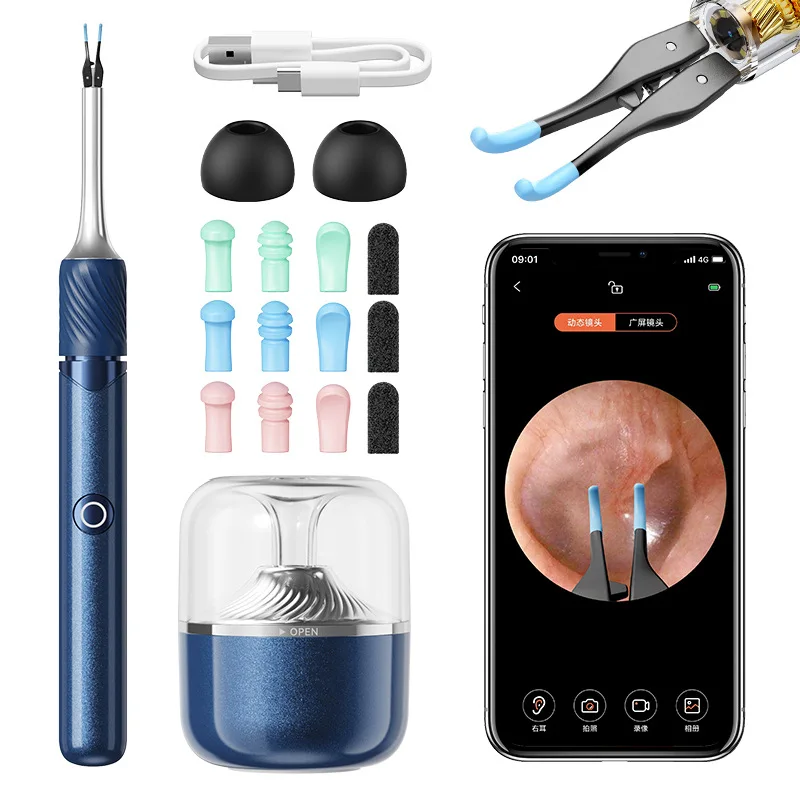 

3in1 Wi-Fi Enabled Ear Pick Tweezers S312MP Camera Earwax Removal Tool with Rechargeable Battery Ear Cleaner with Tweezers Tools