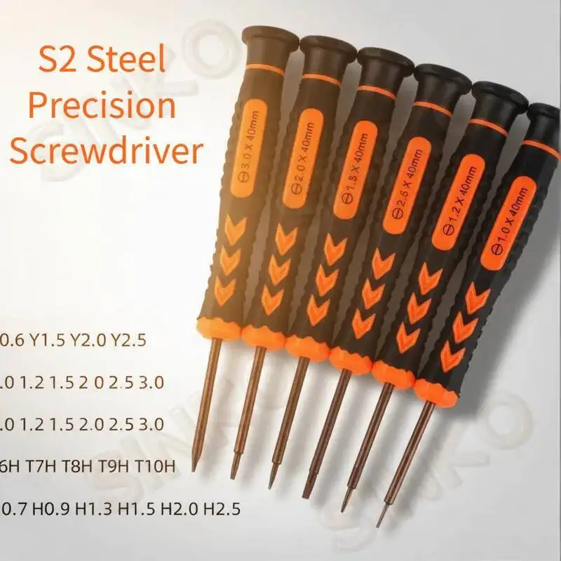 S2 Steel Screwdriver Magnetic Bits Rotatable Tail Cap 40mm Length for UAV Racing Drone FPV Gimbal Maintenance Electronics Repair
