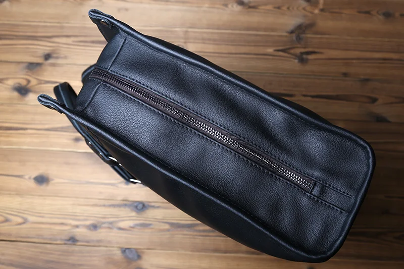 NZPJ Echtem Leder Männer Aktentasche Natürliche Rindsleder Casual Handtasche Weiche Leder Business Schulter Tasche Für 16 Zoll Laptop – Detail 12