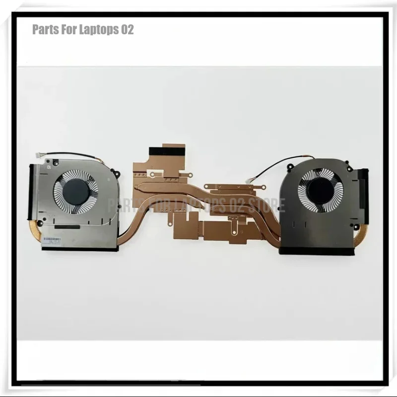 L+New Laptop CPU+GPU Radiator with fan set for CLEVO 6-31-NP5N2-101 P/N: MQ6X Fan Cooler Module DC5V 0.5A