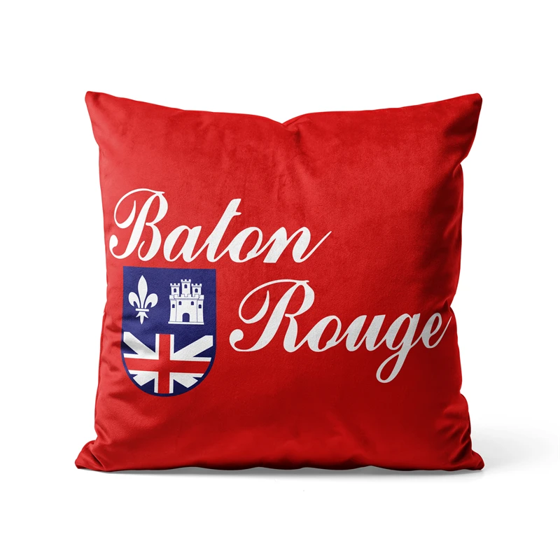 Gaslight Gatekeep Girlboss Baton Rouge Louisiana Throw Pillow Covers Cushion Cases Pillowcases for Sofa Home 45cm x 45cm