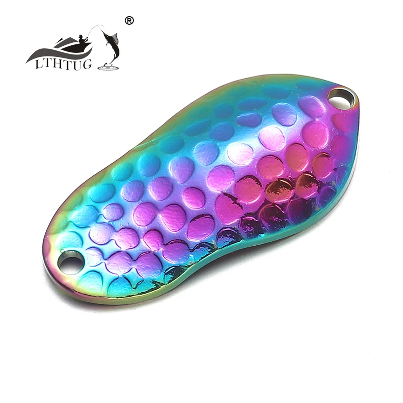 Stream Fishing Lures PENTA NITRO 2.1g 25mm Unpainted Spoon Bait Brass Golden Copper DIY Blank Metal Fishing Lure For Trout Perch