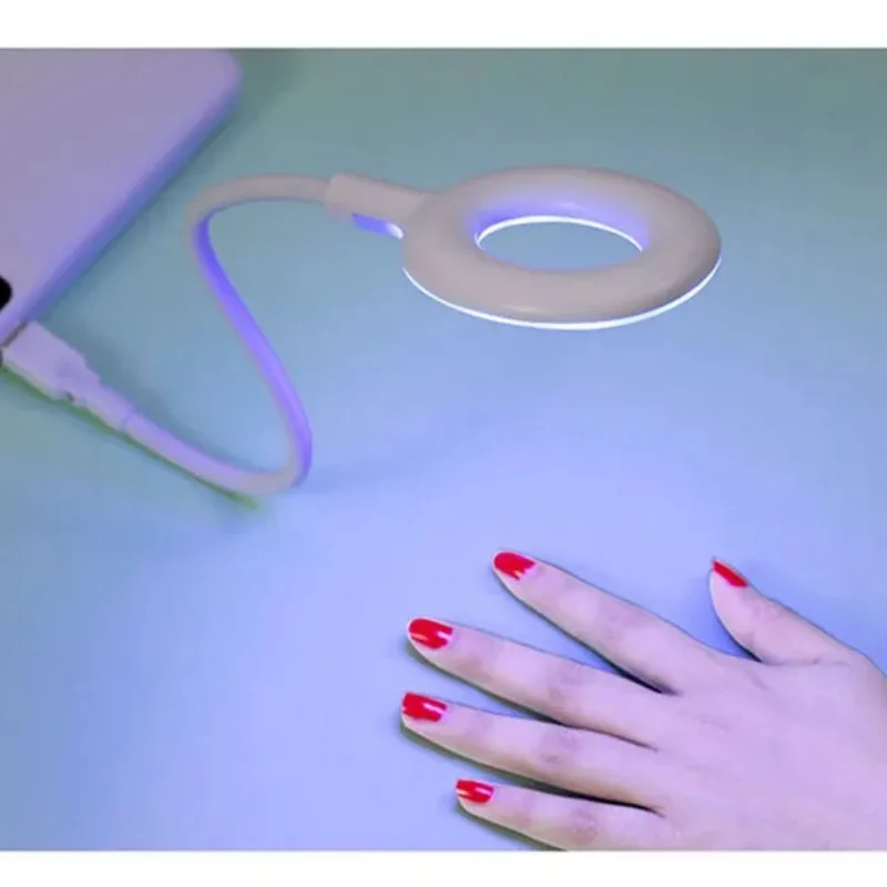 1 Pc Usb Led Nagellamp Draagbare Buigbare UV-Droger 8 Leds Opvouwbaar Baklicht Voor Uitharding Vinger Nail Art Salon Gereedschap